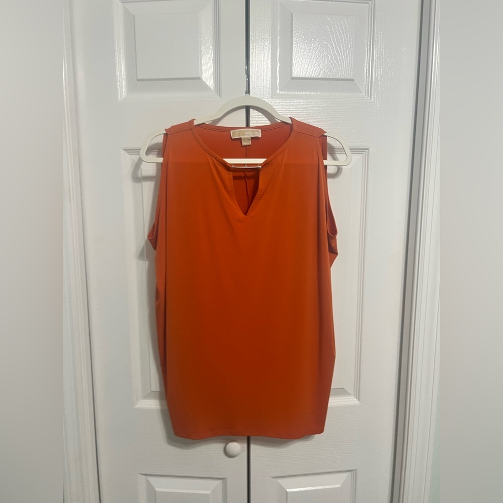 Michael Kors Orange Sleeveless Tank Top